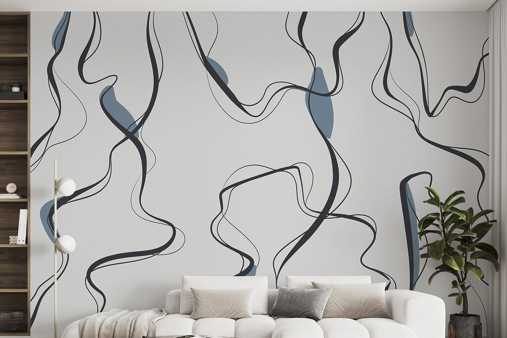 A grey and black lines