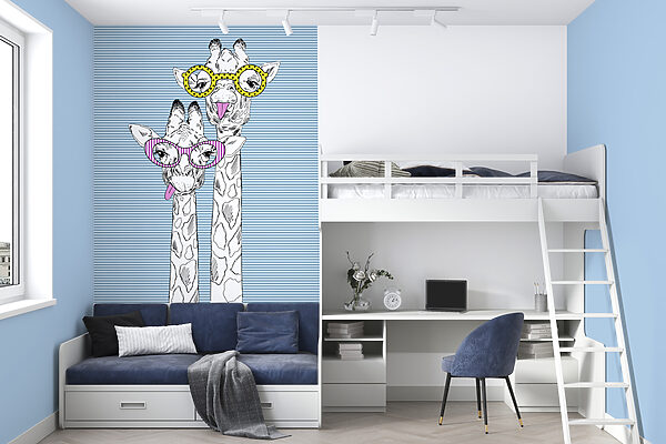 Une girafe portant des lunettes Une girafe portant des lunettes