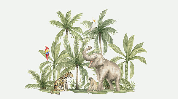 Un groupe d'animaux dans la jungle Un groupe d'animaux dans la jungle