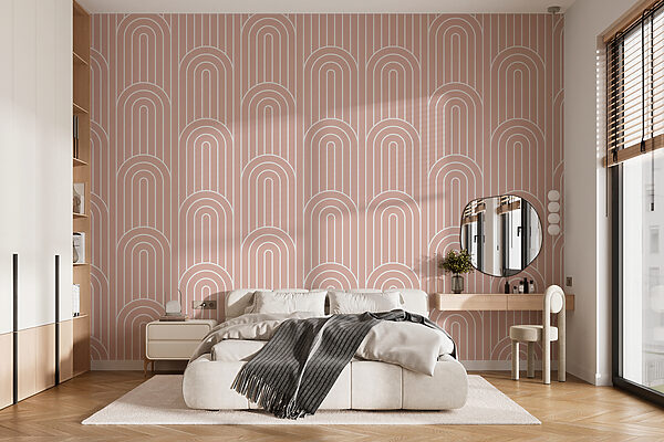 Un motif de lignes blanches et roses Un motif de lignes blanches et roses