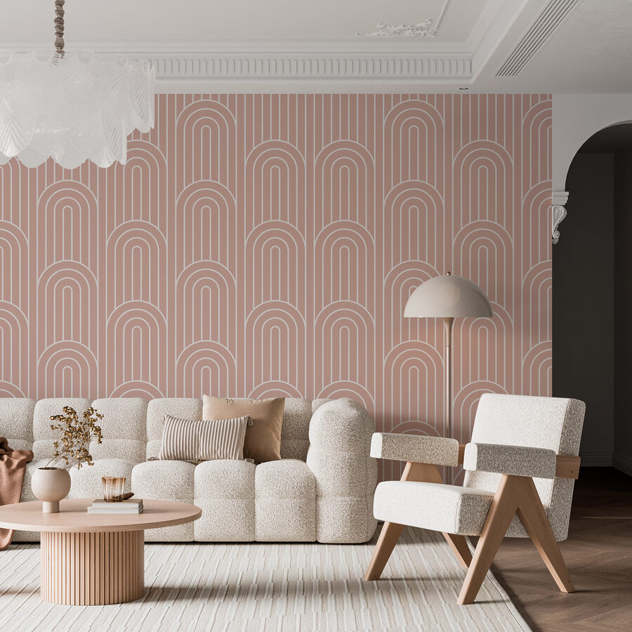 Un motif de lignes blanches et roses