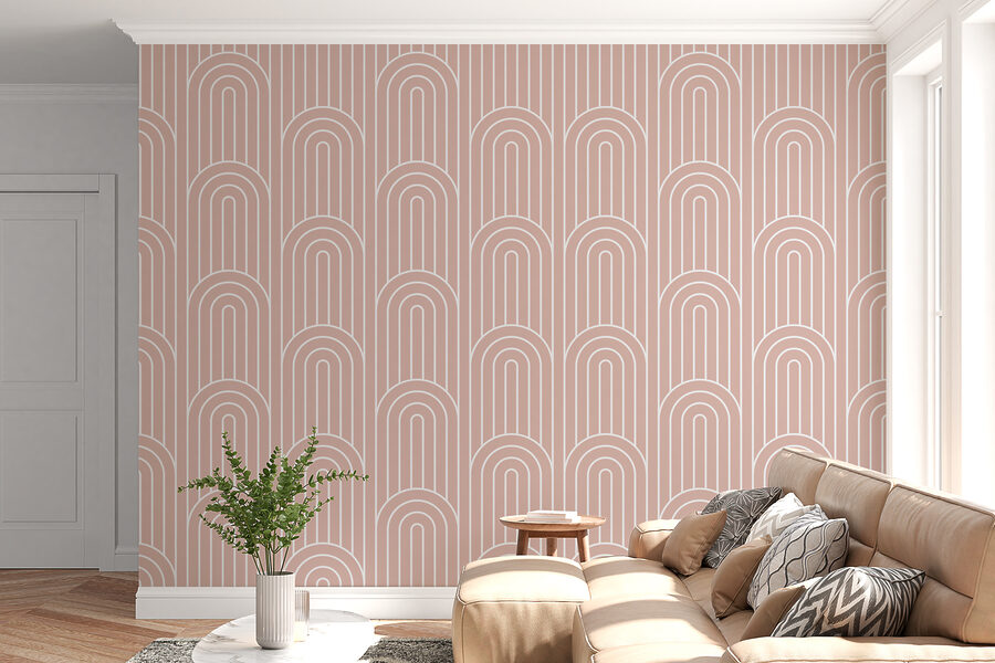 Un motif de lignes blanches et roses