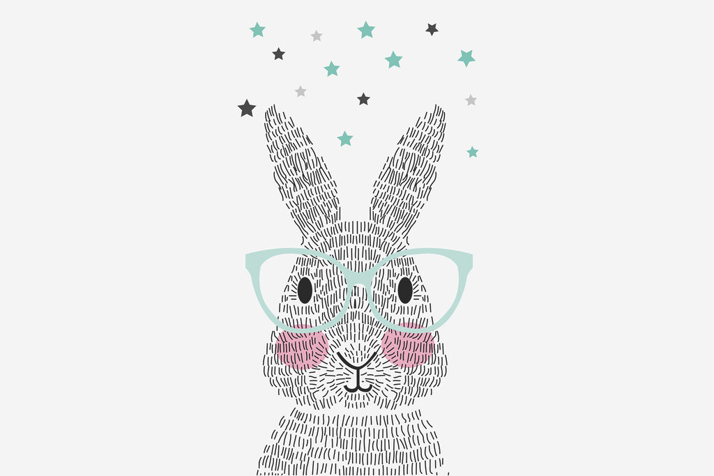 Un lapin portant des lunettes Un lapin portant des lunettes