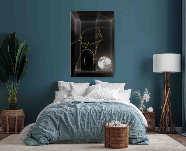 Dessin d'une femme avec une boule disco Dessin d'une femme avec une boule disco