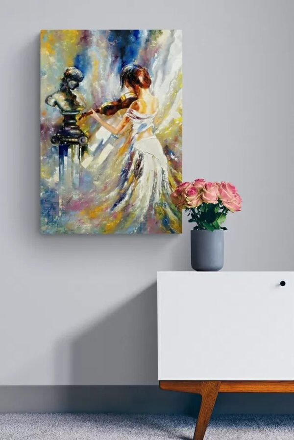 Peinture d'une femme jouant du violon Peinture d'une femme jouant du violon