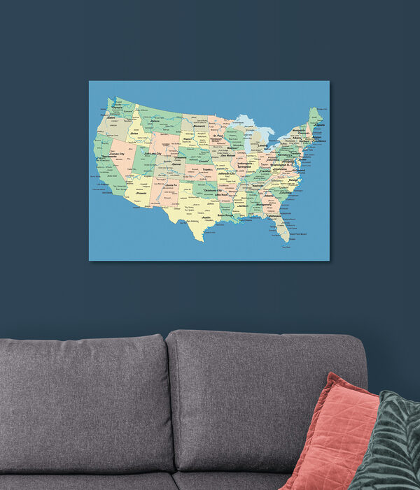 Une carte des États-Unis Une carte des États-Unis