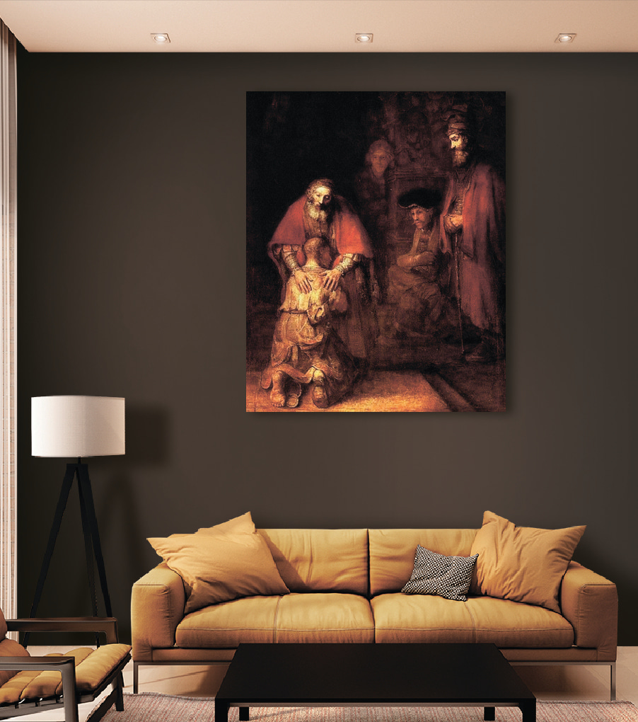 A painting of a group of people