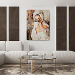 Tableaux Peinture d'une femme tenant une tasse