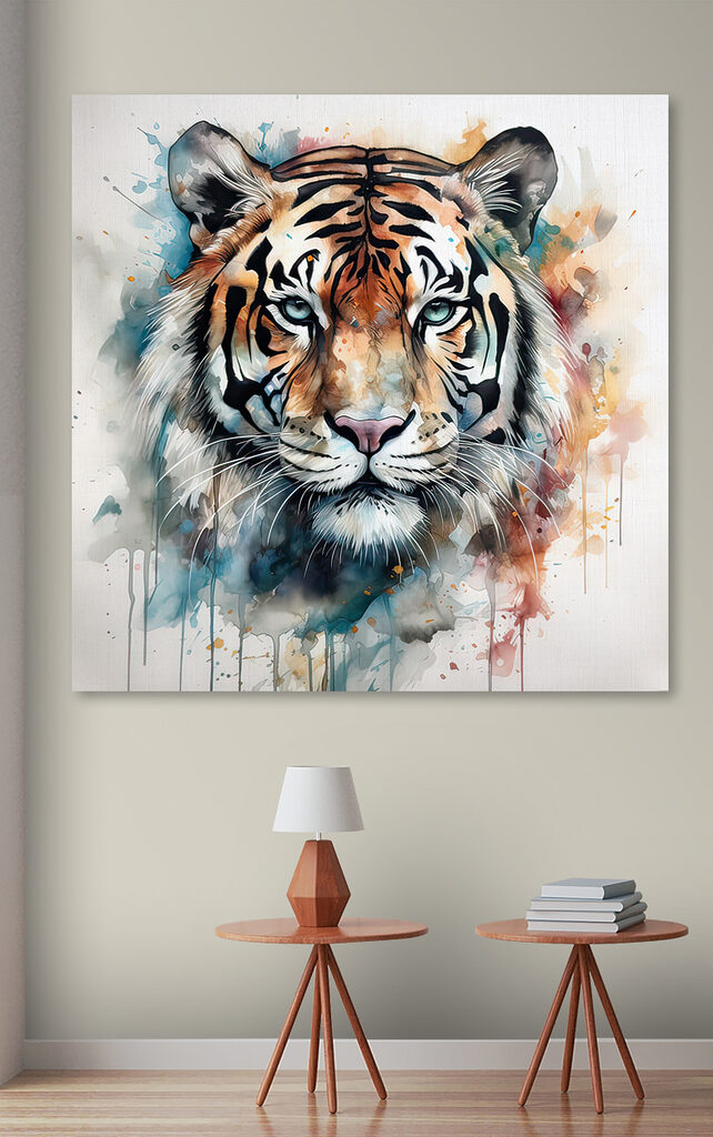 A painting of a tiger