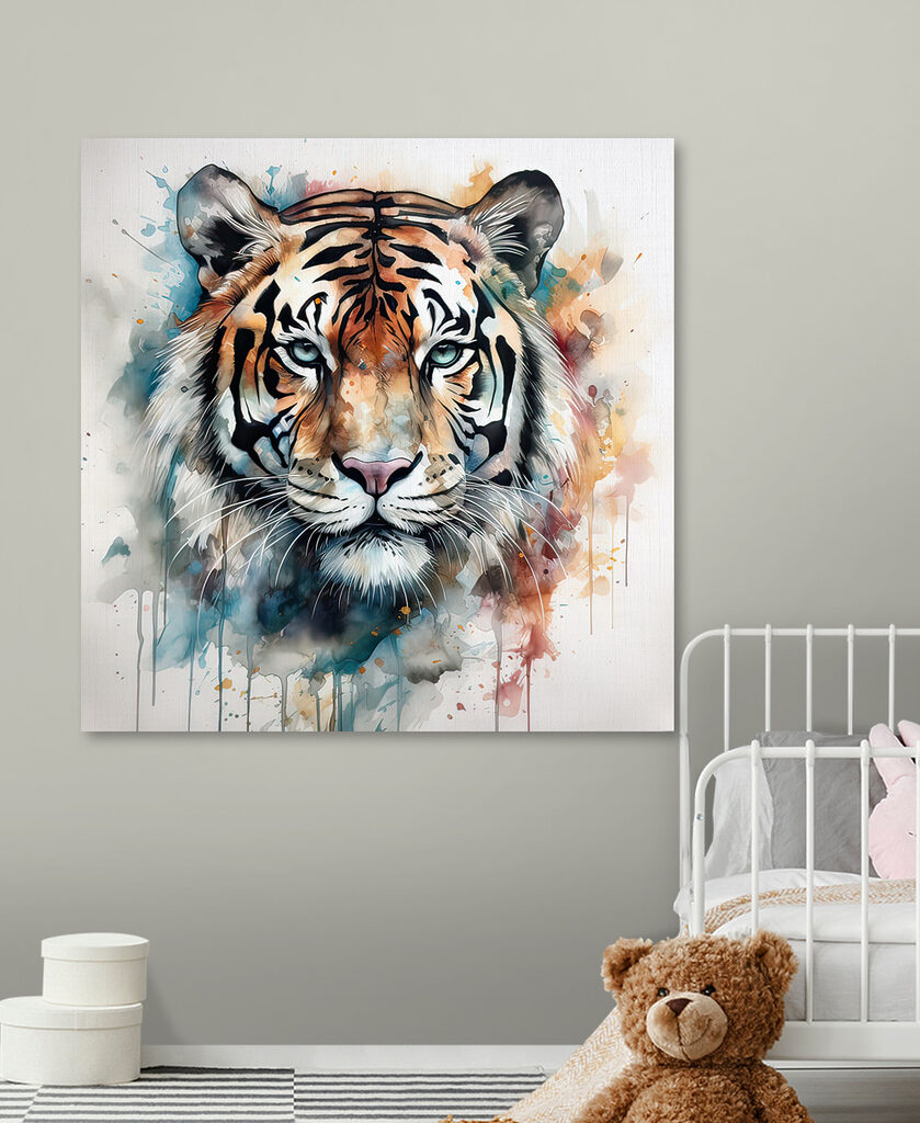 A painting of a tiger