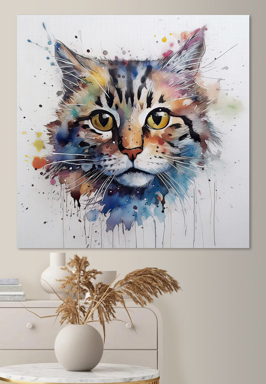 Peinture d'un chat