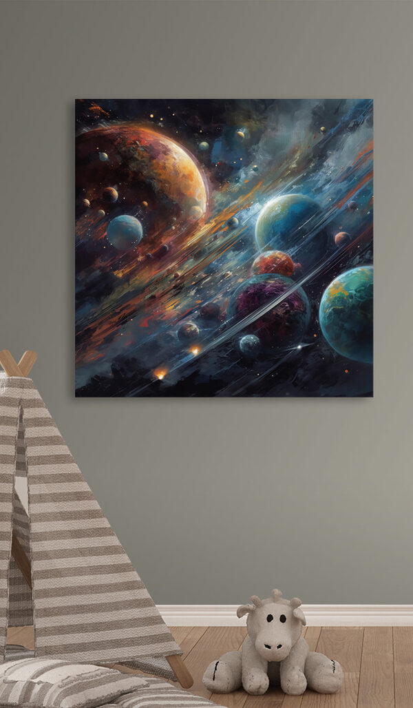 Les planètes dans l'espace avec les planètes et les étoiles Les planètes dans l'espace avec les planètes et les étoiles