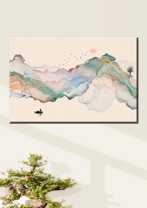 Peinture d'un bateau dans l'eau Peinture d'un bateau dans l'eau