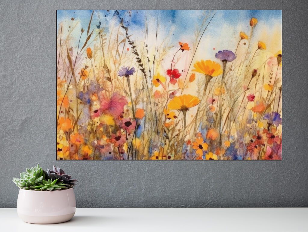 A watercolor painting of flowers A watercolor painting of flowers