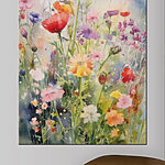 Tableaux Peinture de fleurs dans un champ
