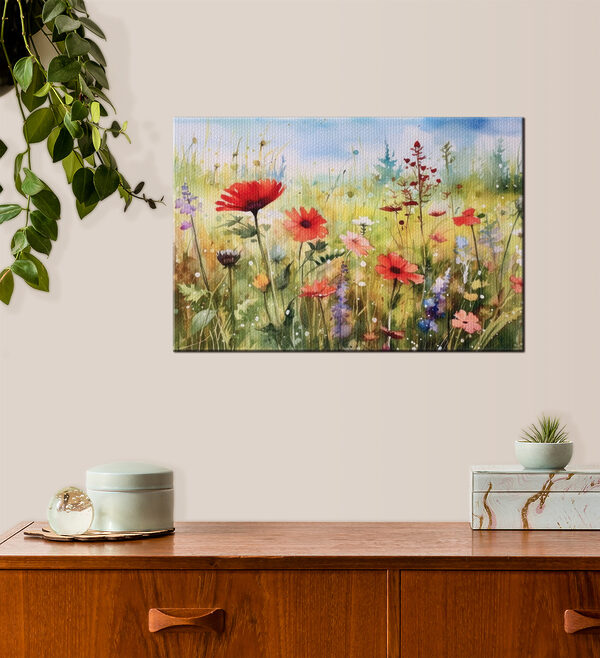 Peinture de fleurs dans un champ Peinture de fleurs dans un champ
