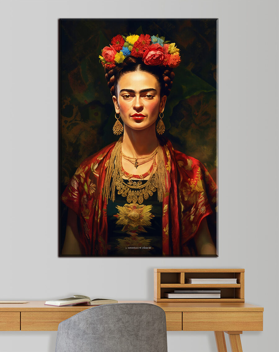 Une femme avec des fleurs dans les cheveux