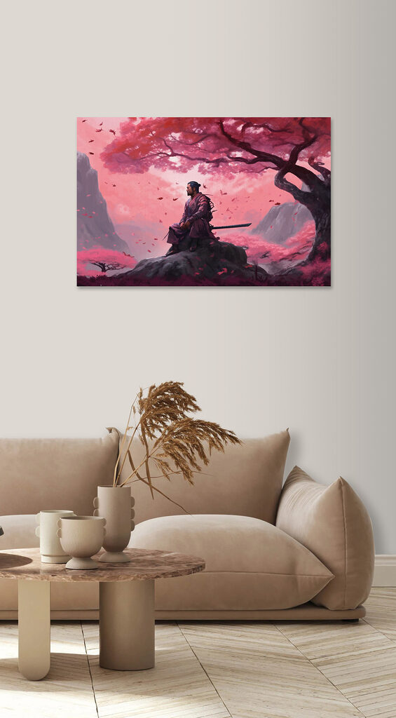 A man sitting on a rock with a sword A man sitting on a rock with a sword