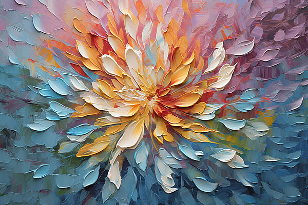 A painting of a flower A painting of a flower
