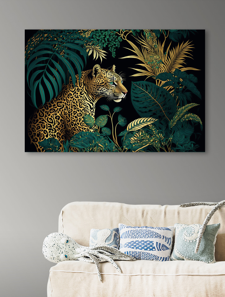 Un léopard dans la jungle