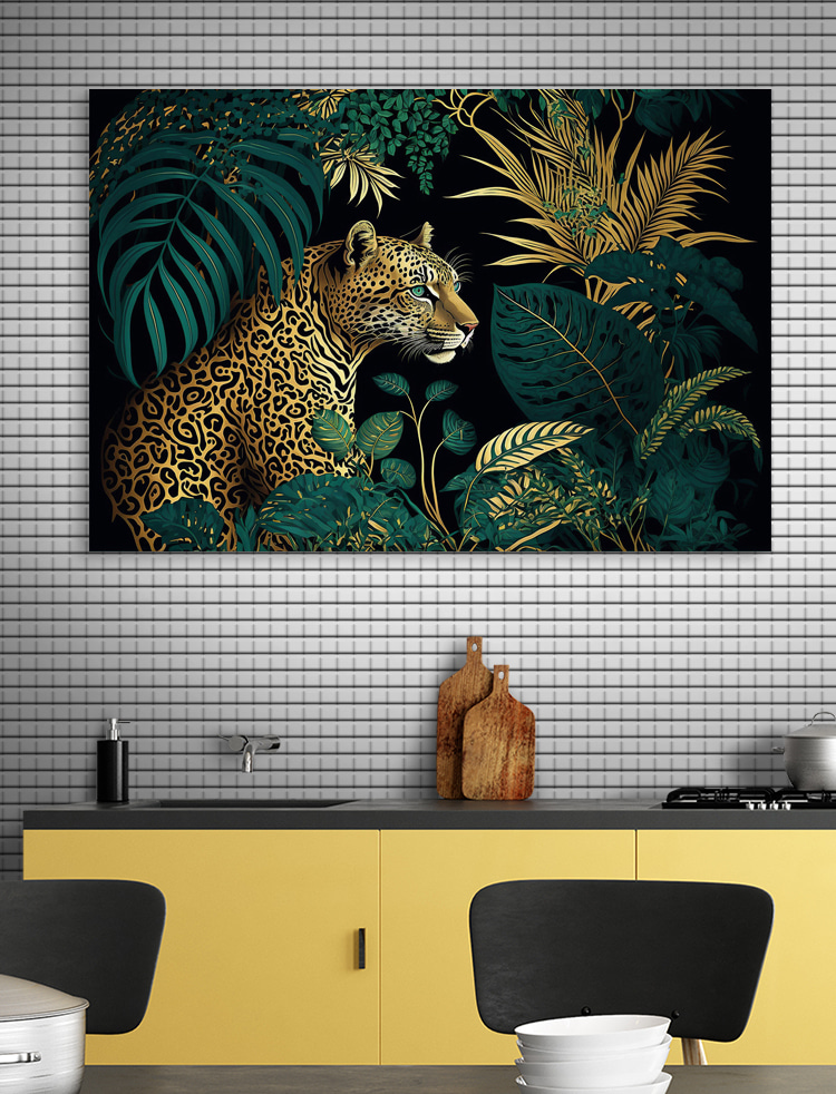 Un léopard dans la jungle