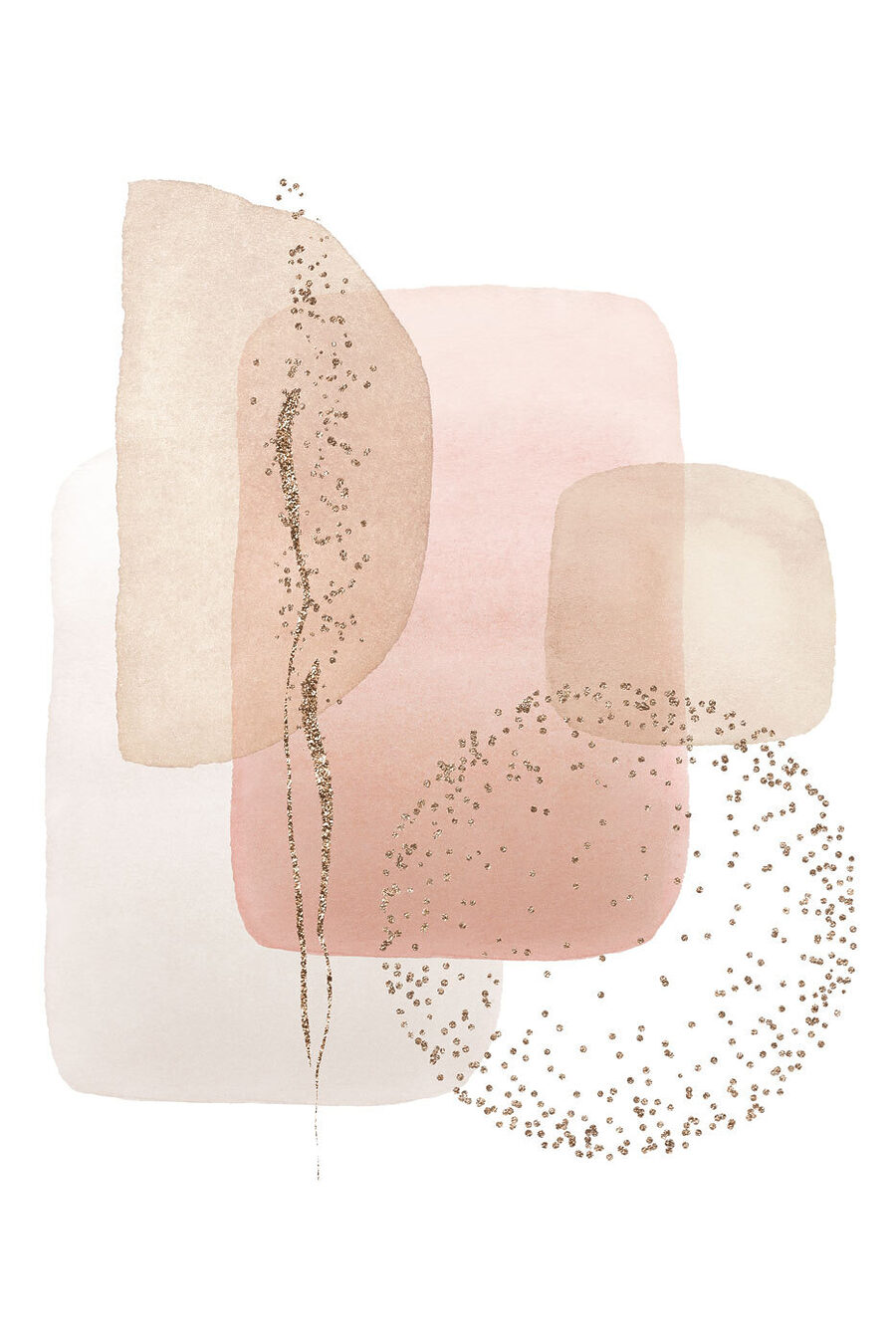 Une aquarelle de carrés et de points