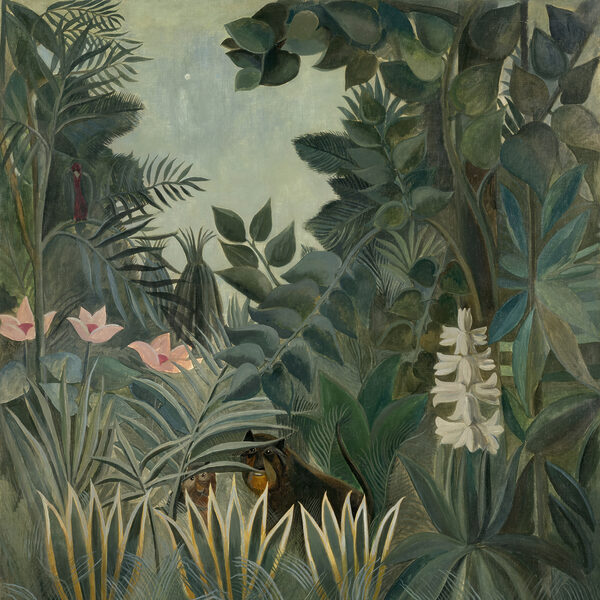 Peinture d'une jungle avec des plantes et des fleurs Peinture d'une jungle avec des plantes et des fleurs