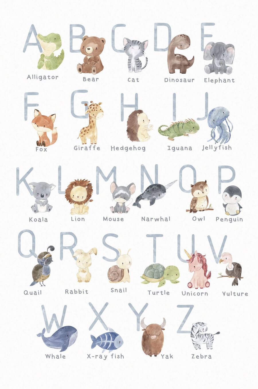 Tableaux Une affiche avec des animaux et des lettres – Image 3
