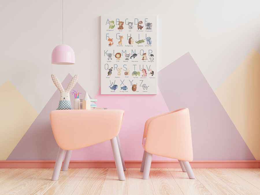 Tableaux Une affiche avec des animaux et des lettres – Image 2