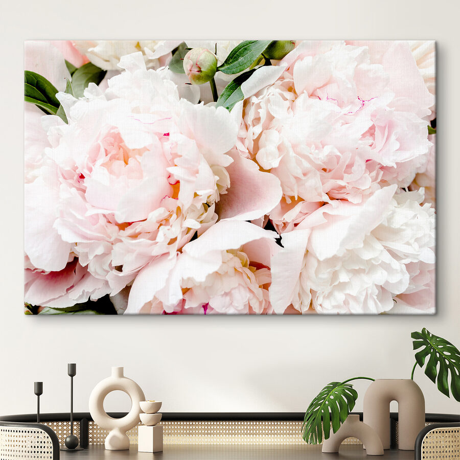 Tableaux Un groupe de fleurs roses