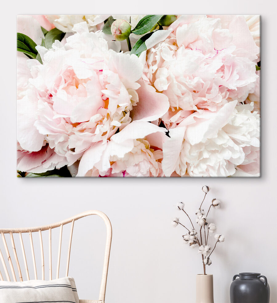 Tableaux Un groupe de fleurs roses – Image 2