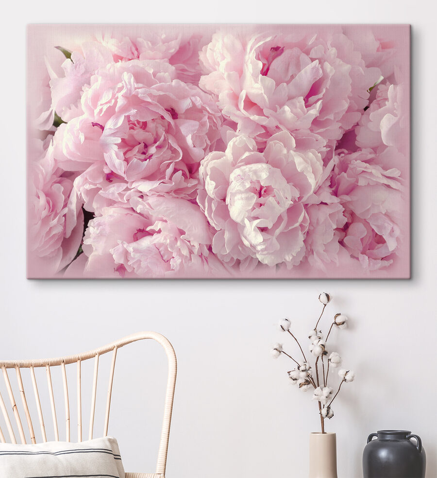 Un groupe de fleurs roses