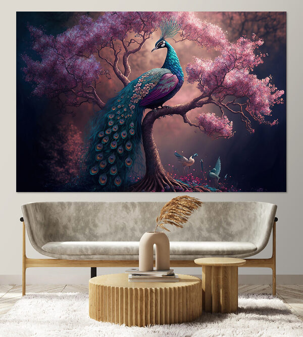 Un paon sur un arbre Un paon sur un arbre