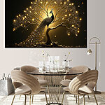 Tableaux Un paon sur un arbre