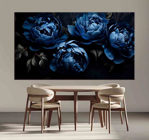 Un groupe de fleurs bleues Un groupe de fleurs bleues
