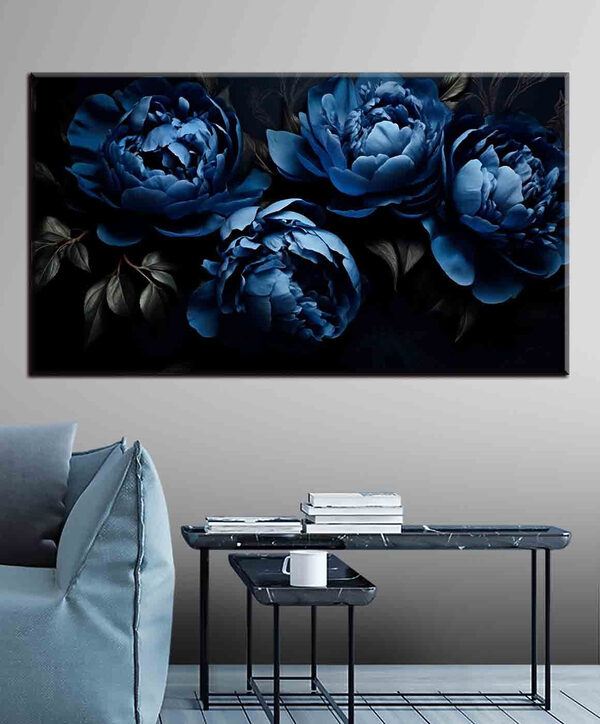Un groupe de fleurs bleues Un groupe de fleurs bleues