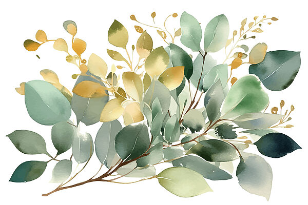 Une aquarelle de feuilles Une aquarelle de feuilles