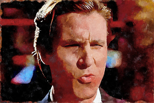 Un homme qui fait la grimace Un homme qui fait la grimace