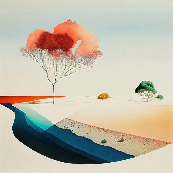 Peinture à l'eau d'un arbre Peinture à l'eau d'un arbre