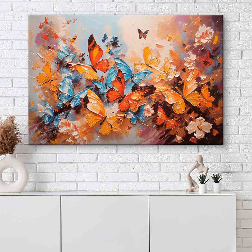 A painting of butterflies A painting of butterflies