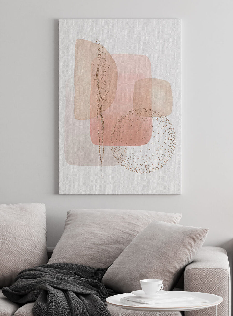 Une aquarelle de carrés et de points