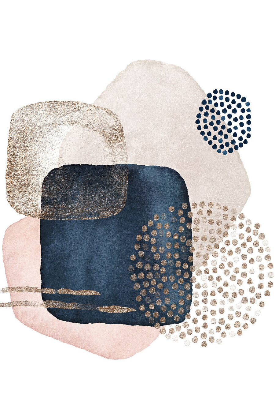 Une peinture de formes et de couleurs différentes