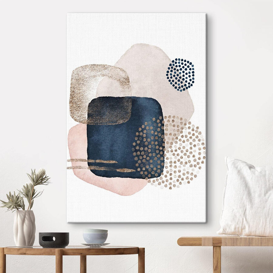 Une peinture de formes et de couleurs différentes