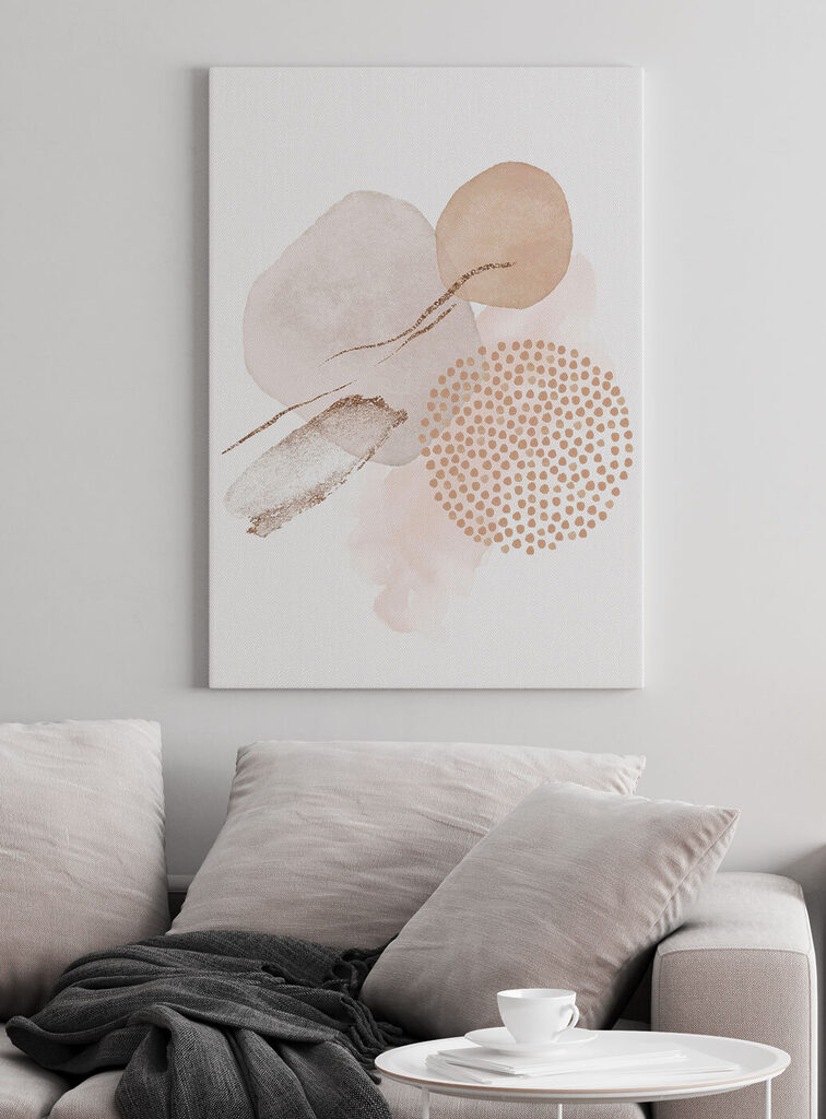 A close up of a painting