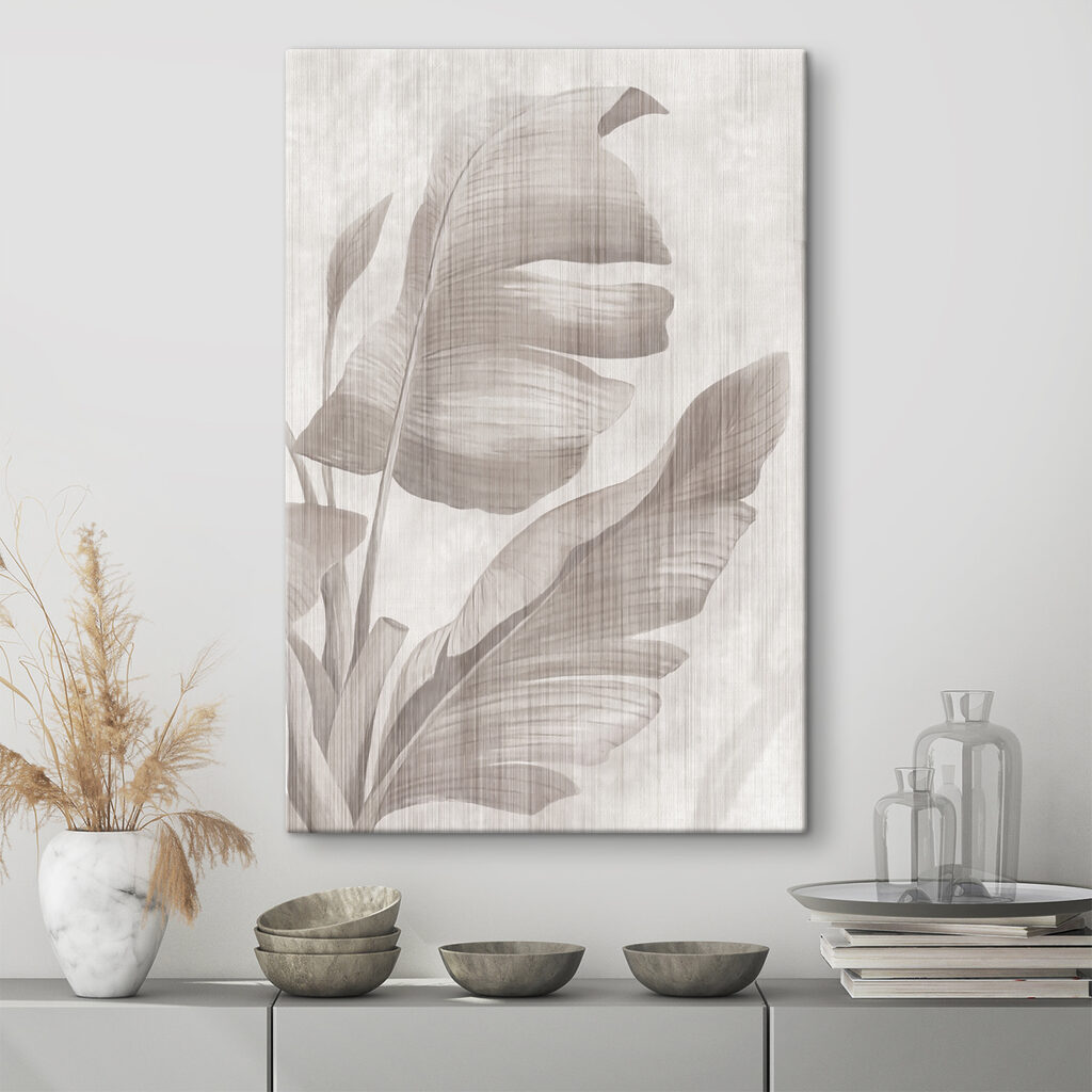 Elegant leaves in soft tones