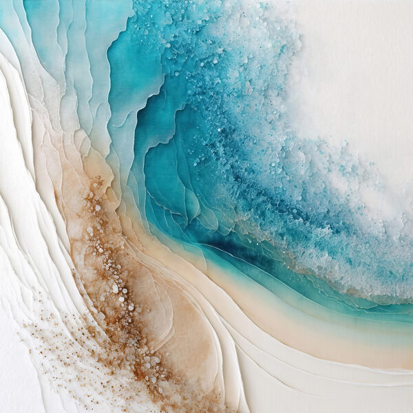 Une aquarelle bleue et blanche Une aquarelle bleue et blanche