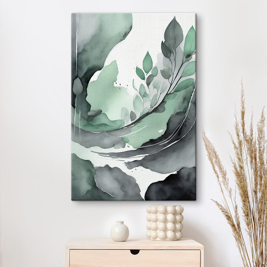 Une aquarelle d'une plante