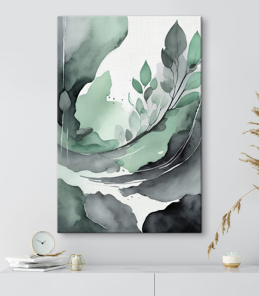 Une aquarelle d'une plante