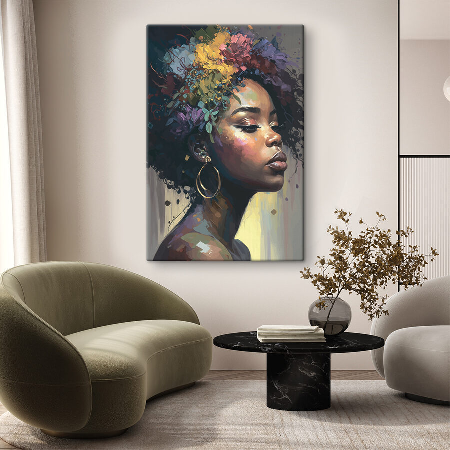Une femme aux cheveux colorés Une femme aux cheveux colorés