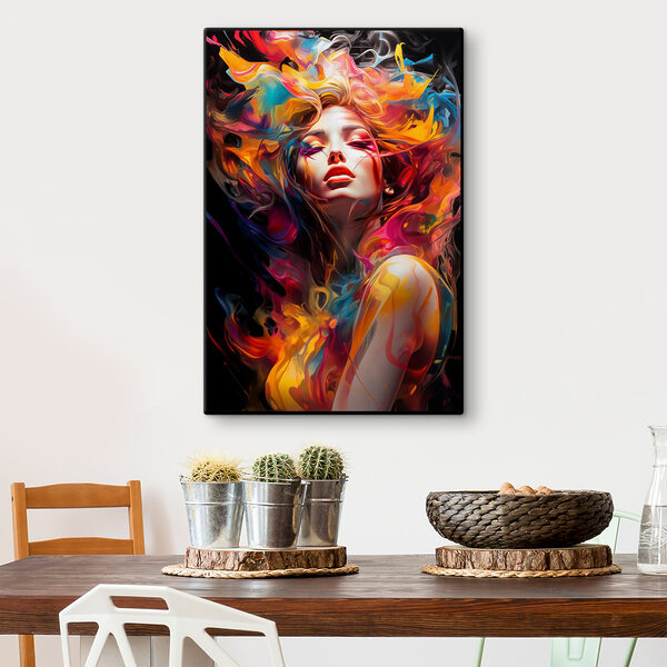 Une femme aux cheveux colorés Une femme aux cheveux colorés